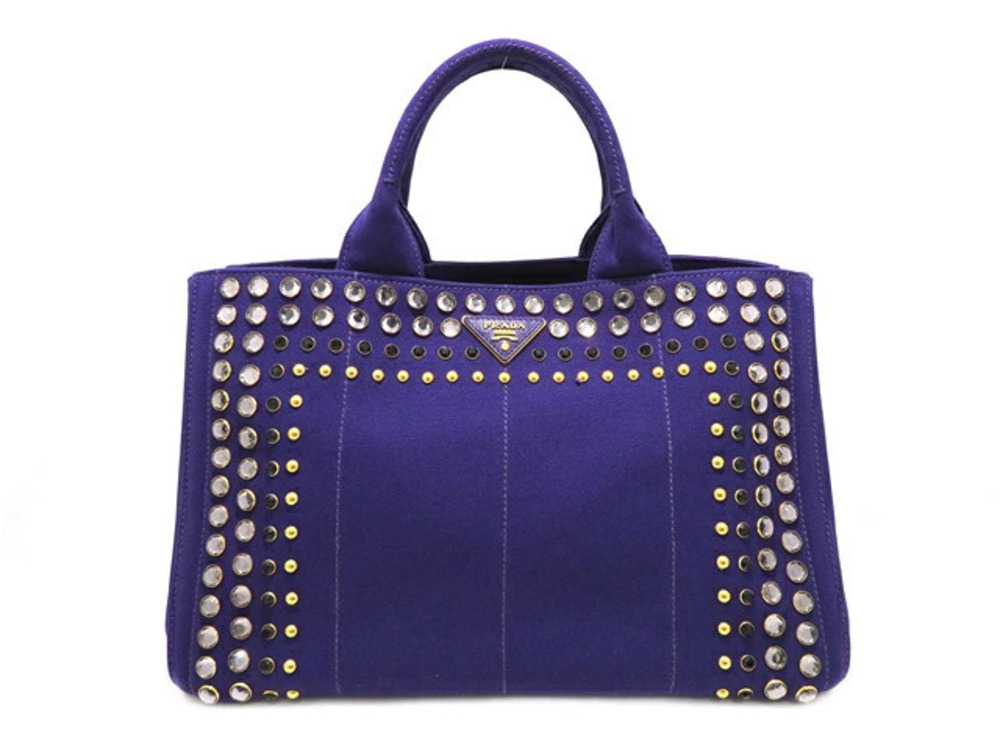 Prada handbag Canapa canvas purple